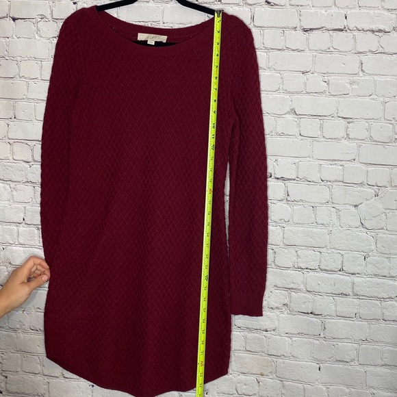 Loft Women’s Knitted Sweater Cranberry Red Medium - Picture 12 of 13